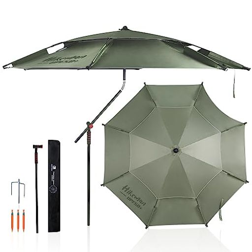 釣りパラソル風に強い大型釣り用パラソルビーチパラソル釣り用傘日除けチルト機能付軽量持ち運び万力防水UVカットコンパクトフィッシングパラソルキャンプパラソルアウトドア用収納…