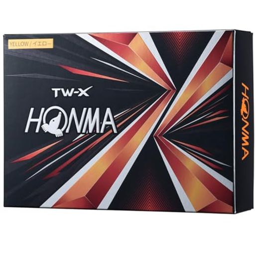 ホンマ ゴルフ ボール TW-X TW-S 2021 1ダース 12球入り ホワイト イエロー 3ピース ツアー系 スピン 飛距離 TOUR WORLD 本間 HONMA/TW-X_2021/イエロー