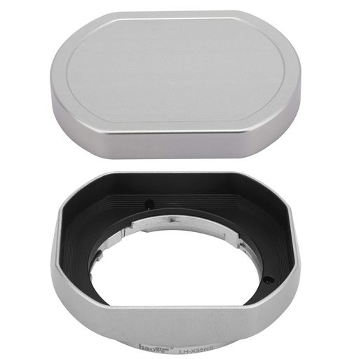 HaogeレンズフードメタルスクエアバヨネットにとってFUJINONXF35mmF2RWR用/FUJINONXF23mmF2RWRXC35mmF2レンズ金属カバー付き