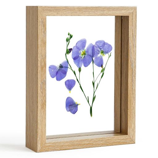 写真立て2L判フォトフレームガラス製アンティークナチュラルDIY押し花標本縦置き横置き兼用卓上写真フ..