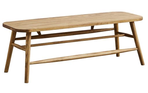 Cotocotoriベンチ幅120cmパイン無垢材オイル仕上げチーク色CO-10