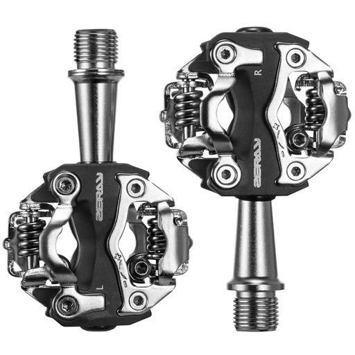 ROCKBROSZERAY自転車ビンディングペダルSPDシューズ対応MTB軽量アルミ製クリート付属マウンテンバイクロードバイク9/16インチブラック