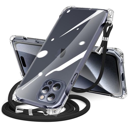 樂天商城 - NISIILNGiPhone15ProMax用ケースクリアショルダーiPhone15promaxスマホケースアイフォン15ProMaxカバー肩掛け斜めかけ縄掛け透明薄型軽量耐衝撃TPUストラップ付き紐付き