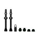 MUC-OFFチューブレスバルブブラック44MMチューブレスバルブステムチューブレスタイヤ用バルブコア取り外しツールプレスタバルブステムキャップ付き