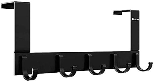 Anjuerドアハンガー扉フックドア掛けフック5連フック(方型)ウォールハンガー収納フック帽子掛け洋服掛けコート掛け寝室浴室オフィスベランダ物干し省スペースアル...