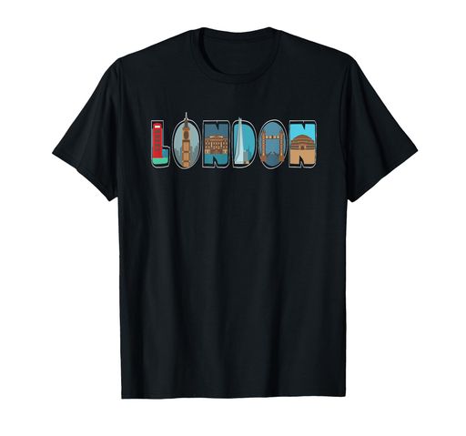 ロンドンのグラフィックレター楽しいイングランド観光客Tシャツ