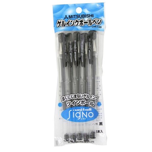 三菱鉛筆ゲルインクボールペンシグノスタンダード0.5黒5本UM1005P.24 三菱鉛筆ゲルインクボールペンシグノスタンダード0.5黒5本UM1005P.24