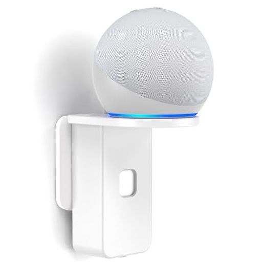 PlusAcc Dot 第5世代 用壁掛けホルダー - Dot 第5世代 & Dot 第4世代 & Pop & Google Nest mini に対応する壁取付けブラケット 壁取り付けホルダー 保護ホルダー スピーカーケーブル収納スタンド