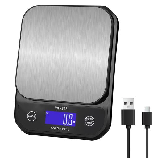 OBESTクッキングスケールデジタルはかりキッチンスケール5KG/0.1gオートオフ機能風袋引き機能単位切り替え2種類の充電方式充電式スケール乾電池式連続使用時間は100時間防水防汚家庭用