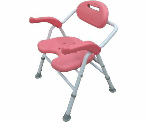 美和商事折りたたみシャワーチェアU型座面ピンクBF-01EU-PK