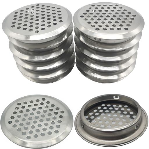 CTRICALVER12個ステンレススチールエアベントホールベンチレーションルーバー|丸型、丸型メッシュ穴|キ..