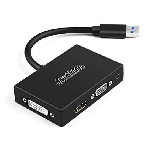 DRIVERGENIUS VIEWX TRIO シリーズ USB 3.0対応 HDMI/DVI/VGAアダプター(3.5MM音声出力付き)1080P/60HZ|WINDOWS 11・MACOS 15対応|ライター・デザイナー・データアナリスト向け