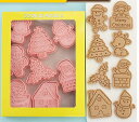 8個セットクッキー型クリスマス抜き型サンタクリスマスツリースクッキー型可愛クリスマスツリースノーフレークサンタヘッドキッチンプレスタイプキッチン子供景品お弁当手作り人气…