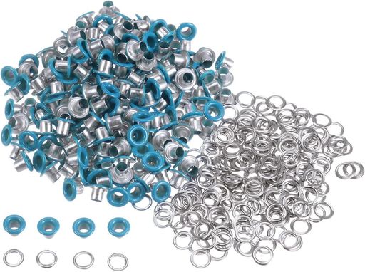 [caak]両面ハトメハトメ玉約200個セット底鋲パーツカバン靴ベルト手芸用品DIY手作り(ライトブルー内径3mm)