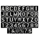 CHENLONBステンシルアルファベット数字テンプレート42枚セット再利用可能水洗い可能DIY塗装道具看板壁のドアの装飾描画テンプレート(3)