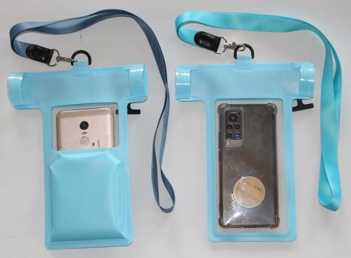 スマホ 防水ケース KHBVAYR 気密ジップシールポケット厚くなったTPU素材 釣りに適しています 雨の日 ボート スイミング 漂流 すべての携帯電話モデルに適合エアバッグ・ブルー。