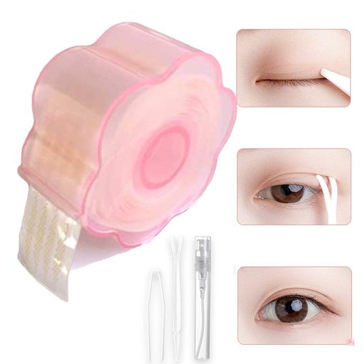 メッシュアイテープ二重まぶたふたえテープ360枚6ヶ月分【水で貼り付け・バレない・三タイプ選べる】両面強力二重アイテープアイテープ二重テープ極細素肌色自然目立たないスプレー…