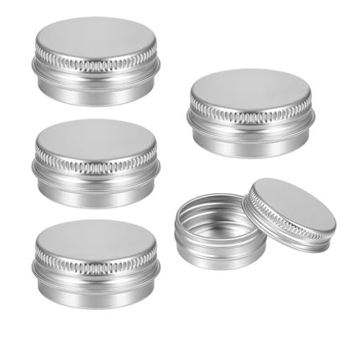 アルミ缶 5個セット クリームケース 15ml 詰め替え容器 小分け容器 アルミ 軟膏容器 小物入れ クリームジャー 軽量 密封性 収納 携帯用 旅行用品 (15ml) fleurette01-10188209 fleurette パッケージ画像
