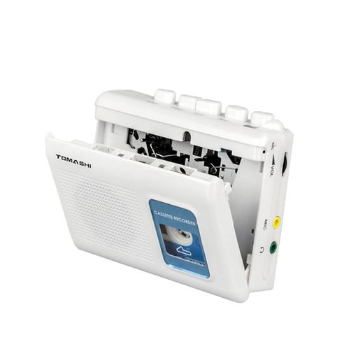 TOMASHIポータブルカセットプレーヤーテープレコーダーウォークマン内蔵スピーカー、マイク、ヘッドホ..