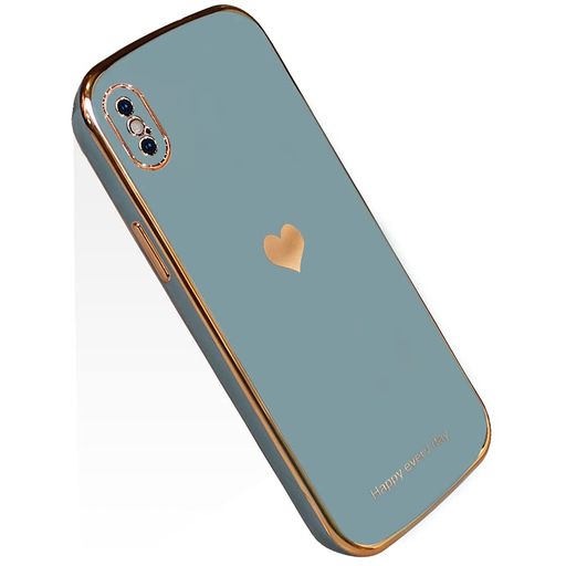 JOOBOY IPHONEXS ケース IPHONEX ケース かわいい メッキ加工 レンズ保護 キャラクター TPU ソフト ブランド ストラップホール付き 耐衝撃 軽量 IPHONE XS カバー (IPHONE X/XS グレー)