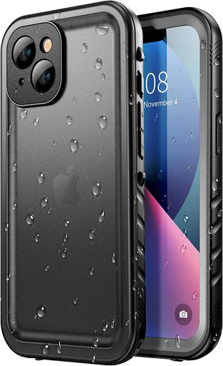 SPORTLINK IPHONE 13 用 防水ケース IPHONE 13 用 耐衝撃 ケース IP68防水等級 防雪 防塵 耐衝撃 360°全面保護 QI充電 フェイスID 認証対応 操作便利 超薄型 ストラップ付き IPHONE 13 防水ケース