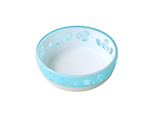 ペッツルート (PETZ ROUTE) おいしく見えるニャン食器 ミニ ブルーローズ