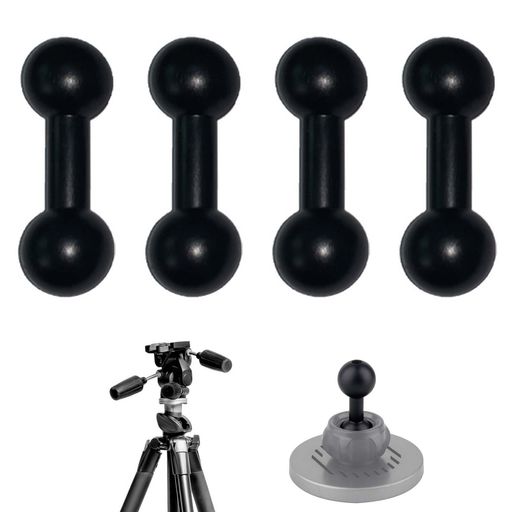 Display Covers - EsiFare17mmから17mmダブルボールヘッドブラケット【4個セット】ボールマウント17mmマウントアダプター接続ブラケットダブルボールヘッドアダプター延長ジョイントブラケットコンロッドス…