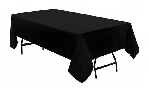 Haverainテーブルクロス150x260cm長机用長方形汚れ防止おしゃれシンプルテーブルカバー食卓パーティ会議展示会イベントセレモニーアウトドア装飾用布ディスプレイ布無地布ブラック黒(1枚)