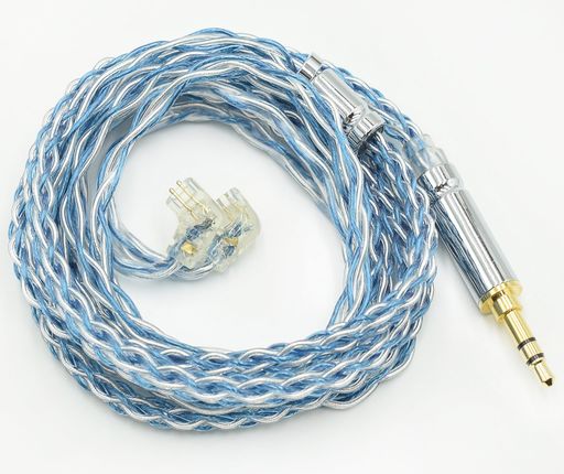 【JSHiFi-Freedom】QDC3.5mmリケーブル8芯銀メッキ3.5mmイヤホンアップグレードケーブルQDCイヤフォン交換ケーブル(QDC3.5mm)