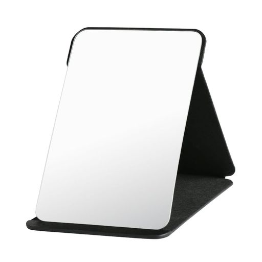 卓上鏡コンパクトミラー折りたたみ手鏡おしゃれスタンドミラーレザーカバー&割れにくい&大きめかがみ折立ミラー折りたたみ化粧鏡卓上鏡コンパクトスリムメイクアップミラー卓上鏡化…