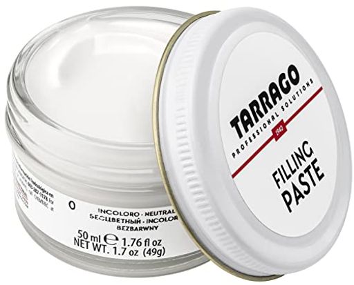 靴, バッグ, 財布, ソファ 深いキズ・穴・ひび割れ等を埋める、革製品の補修用パテです。 スムースレザー・合皮製品、ゴム、ゴム製のミッドソールに使用できます。※スエード・ヌバックやハチュウ類革にはご使用できません。 ヘラなどで、キズに押し込むよう塗り込んでいきます。塗り重ねる場合は1時間ほど乾かしてから塗ります。周囲と平滑になるようにサンドペーパーでこすり、ならします。24時間で完全に硬化します。 上から着色する場合は、はるかに小さいサフィール レノベイティング カラー補修はるかに大きいやはるかに小さいタラゴ スニーカー ペイントはるかに大きいを使用します。