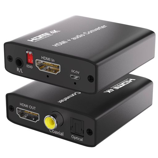 MovcleHDMI音声分離4K対応HDMI音声分離器HDMI入力光デジタル+同軸デジタル+3.5mmステレオ出力光デジタ..