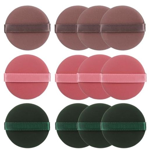 サムコスクッションファンデパフスポンジメイク用パフ柔らかい吸収力多機能乾湿両用丸い形3色(12個セット)