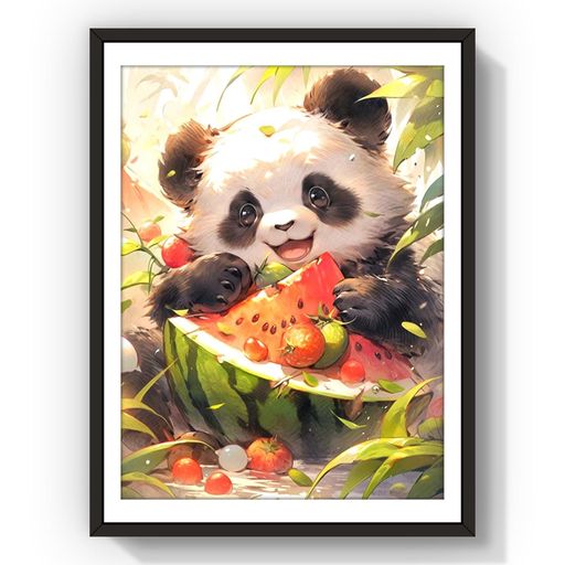 LEADINTOPダイヤモンドアート四角いビーズパンダ夏スイカ30x40cmスクエアビーズダイヤモンドペインティングスクエアアートセットビーズアートモザイクアートかわいい人気プレゼント子供…