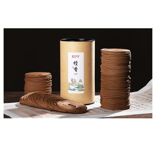 美真香白檀お香お香コイル香お香檀香アロマコイル渦巻型線香サンダルウッドコイル96巻入(4時間)天然香料寝室の香(白檀)