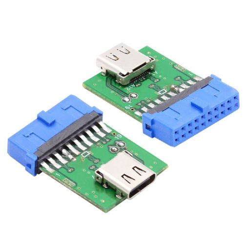 xiwaiUSB3.0内部19ピン20ピンヘッダーシングルポートUSB3.1タイプCUSB-C女性マザーボードアダプターPCBA480Mbpsに。