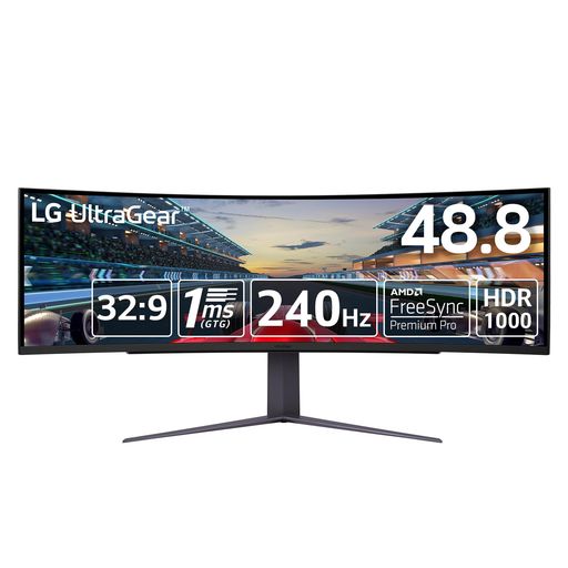 LG ゲーミングモニター 49GR85DC-B 48.8インチ LG ULTRAGEAR/PCゲーム、家庭用ゲームモニター/アンチグレア/5120×1440@240HZ/1MS(GTG)/..