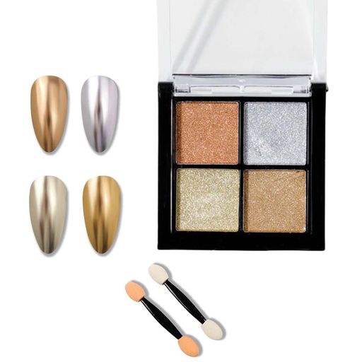 HUIKKJP4色セットミラーパウダーミラーパウダーパレットジェルネイルジェルネイルセット