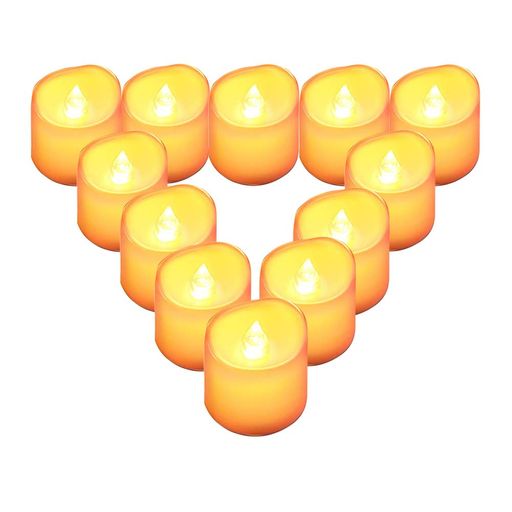 QBeauLEDキャンドルライトLEDキャンドル蝋燭暖色光揺らぐ炎ティーライトゆらゆら揺れる火を使わない安..