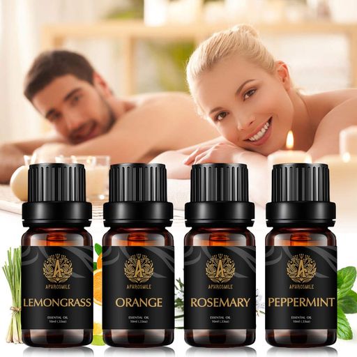 オレンジエッセンシャルオイルセット、ディフューザー用100%ピュアペパーミントエッセンシャルオイルセ..