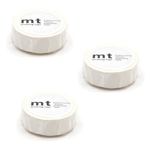 カモ井加工紙 マスキングテープ マットホワイト MT01P208 【x 3 個 】