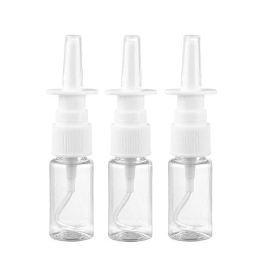 点鼻スプレーボトル 10ml キャップ付き 垂直方向のスプレーボトル 透明 携帯便利 ミニ スプレー容器 漏れ防止 置換用 分装用 ドライノーズ対策に 10mL空容器 (3個セット)