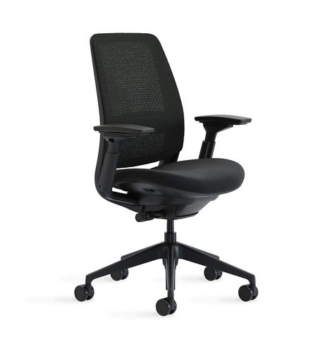 スチールケース(Steelcase) Series2 シリーズ2 オフィスチェア 背: Airback Black ブラック/3D Microknit Licorice 座: Licorice 5S26 フレーム: Black ブラック