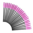 Annhuaスクリューブラシ使い捨てまつ毛ブラシ100本セット大容量まつげブラシスクリューブラシ眉毛マツエクブラシ柔らかい繊維毛睫毛コームメイクプロ業務用持ち運び便利ピンク