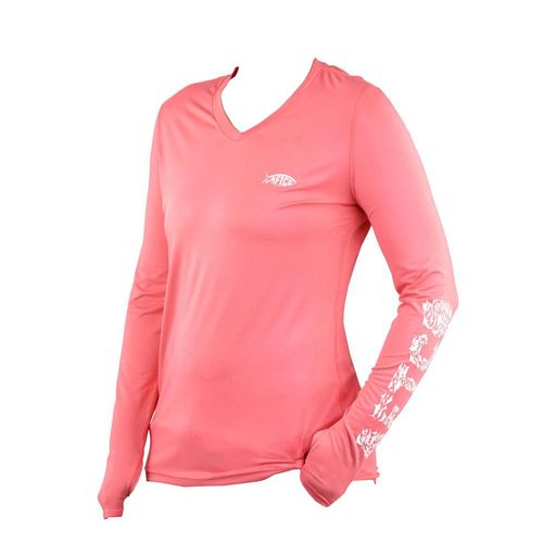 ���ե�(Aftco)��ǥ����������ե��å���ѥե����ޥ�LS����ĥ������S������(Women��sJigfishPerformanceLSShirtCoral...