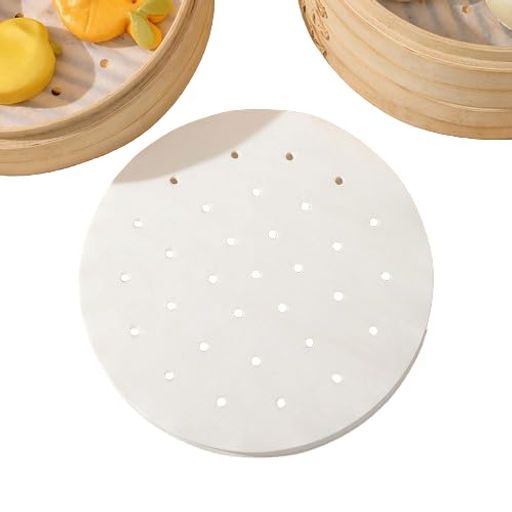 せいろシート蒸し器用セイロ用紙蒸し器シートペーパー使い捨て丸型穴あき中華セイロ用調理用紙セイロ用..