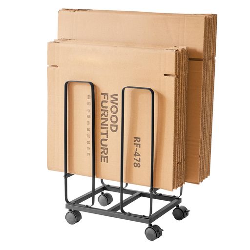 YMYNYダンボールストッカーキャスター付30x26x46.5cmコンパクトで大容量耐荷重10kg通気ヒモ通し段ボール収納段ボールストッカースタンド隙間収納ラック整理整頓便利グッズキッチン玄関ブラ…