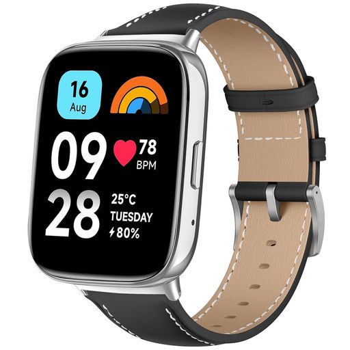 [LANQII]レザーバンドFORHUAWEIWATCHFIT2対応バンドPUレザー素材ベルトソフト柔軟性ビジネス風交換ベルトレディース&メンズ革製ストラップ(ブラック)