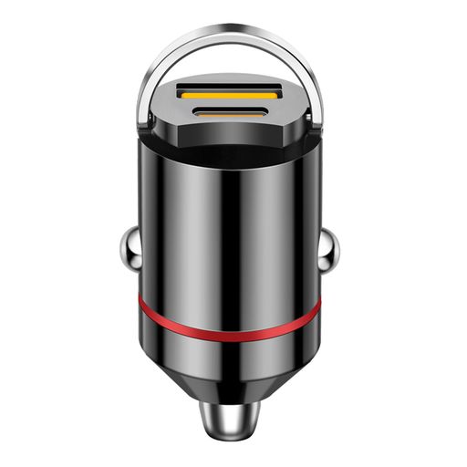 BELIYOシガーソケットusb車超ミニデザインシガーソケット2連QC3.0/PD30W車載充電器車充電器しがーソケットusb急速充電超小型超軽量12~24V車iPhone/iPad/Android各種対応(ブラック)