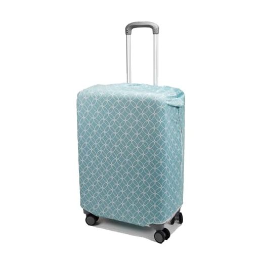 [エース] スーツケースカバー マッフル Mサイズ ポケッタブル 64cm 62842 15 ブルー(サークル)
